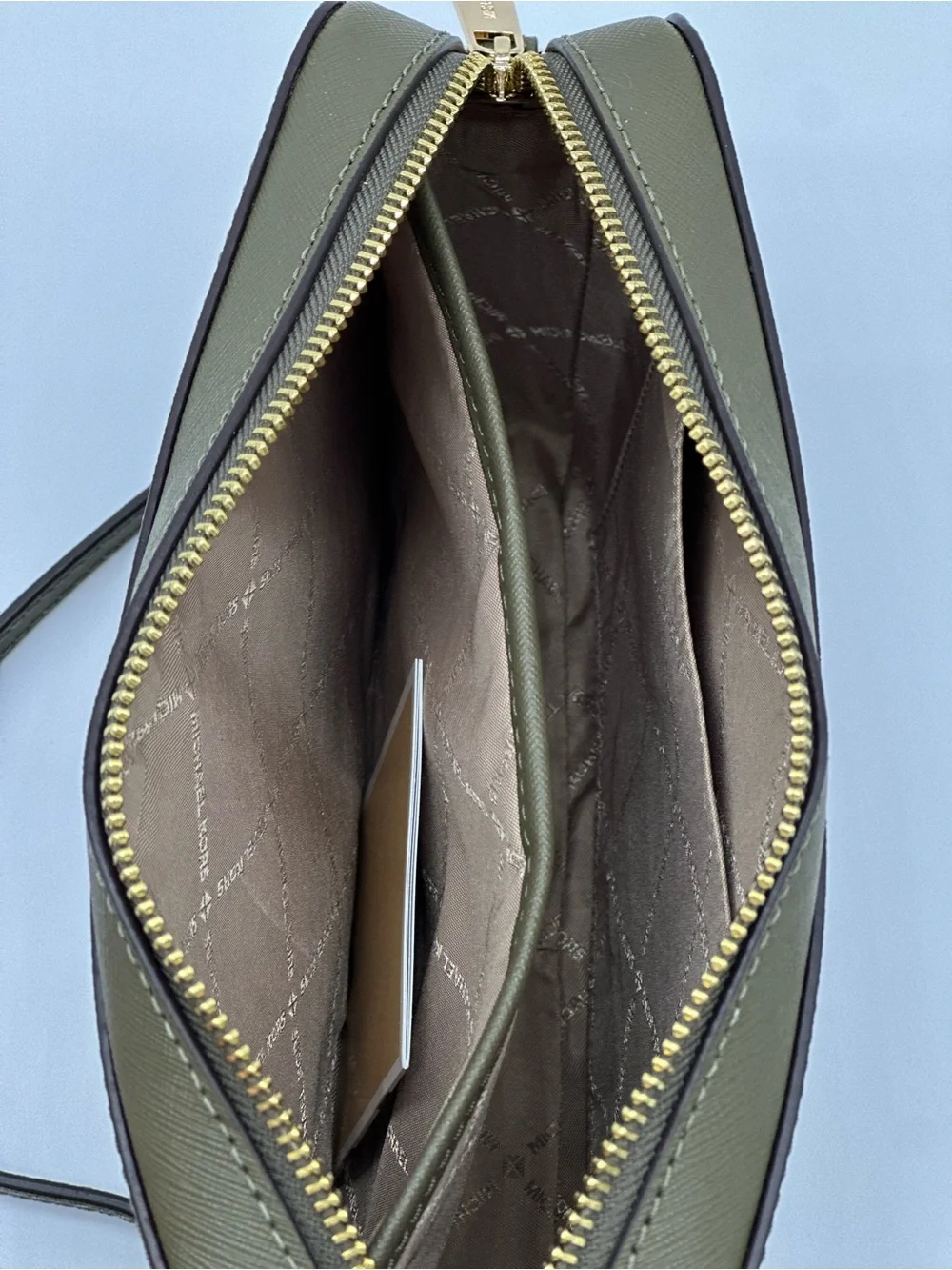 Michael Kors Olive Crossbody with Gold Chain Accent